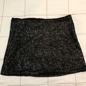 Black sequin skirt